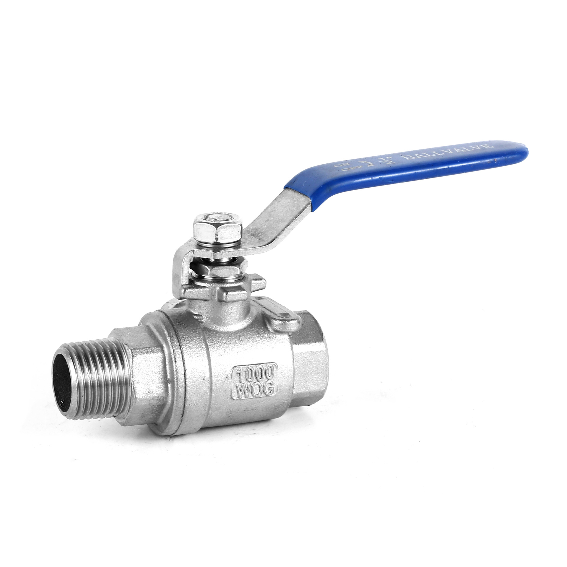 304 316不锈钢内外螺纹二片式球阀304 316 stainless steel internal and external threaded two-piece ball valve
