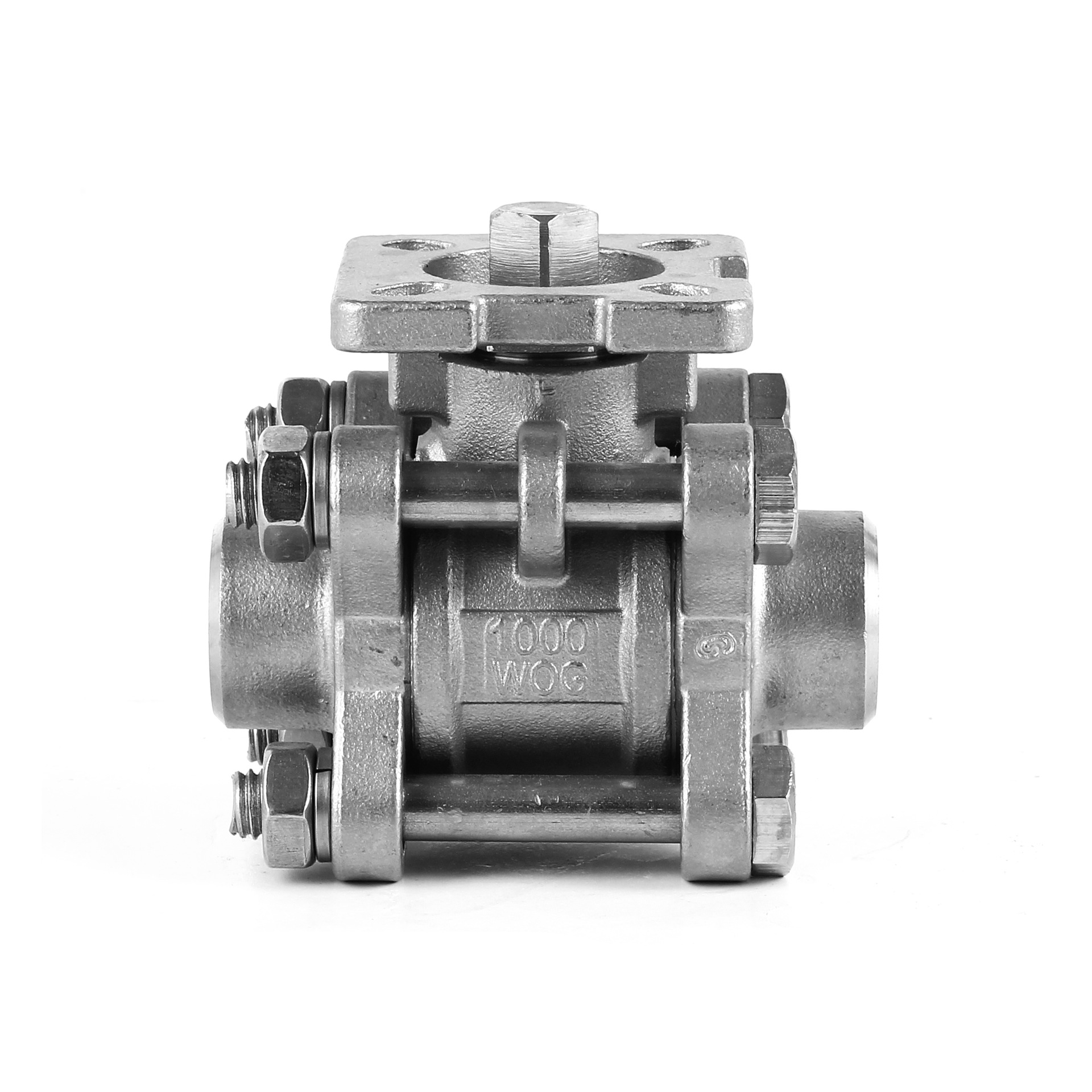 201 304不锈钢高平台三片式球阀201 304 stainless steel high platform three-piece ball valve