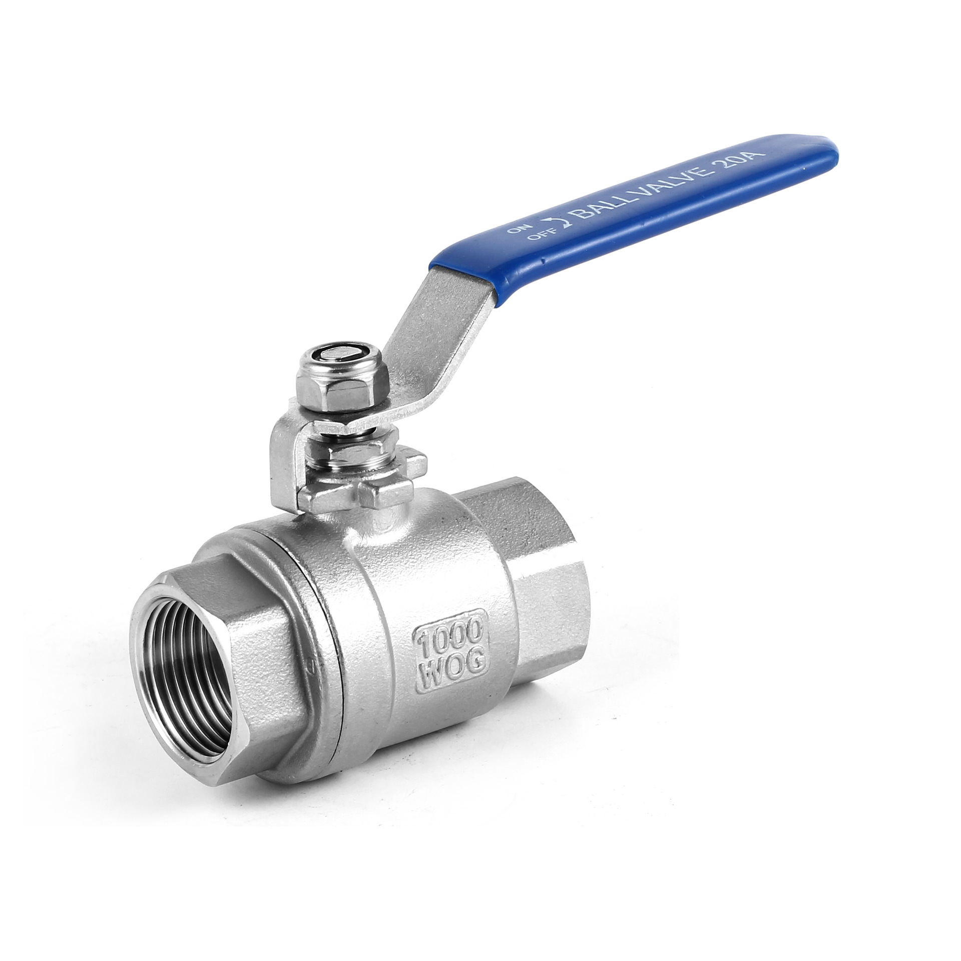 201 304不锈钢二片式球阀直通201 304 stainless steel two-piece ball valve straight-through