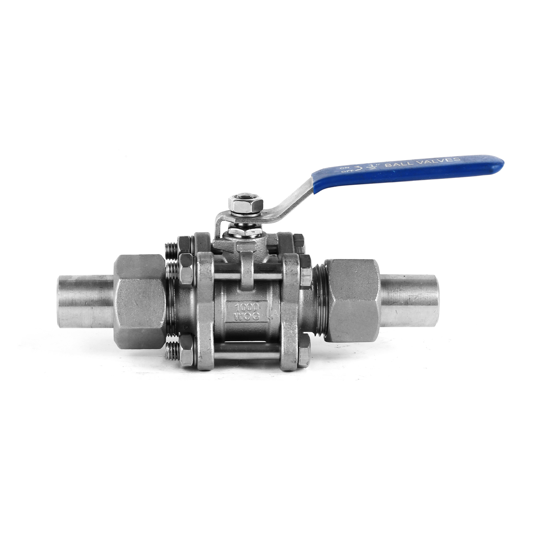 Q21F304不锈钢三片式外螺纹焊接套管球阀Q21F304 stainless steel three-piece external thread welded pipe ball valve