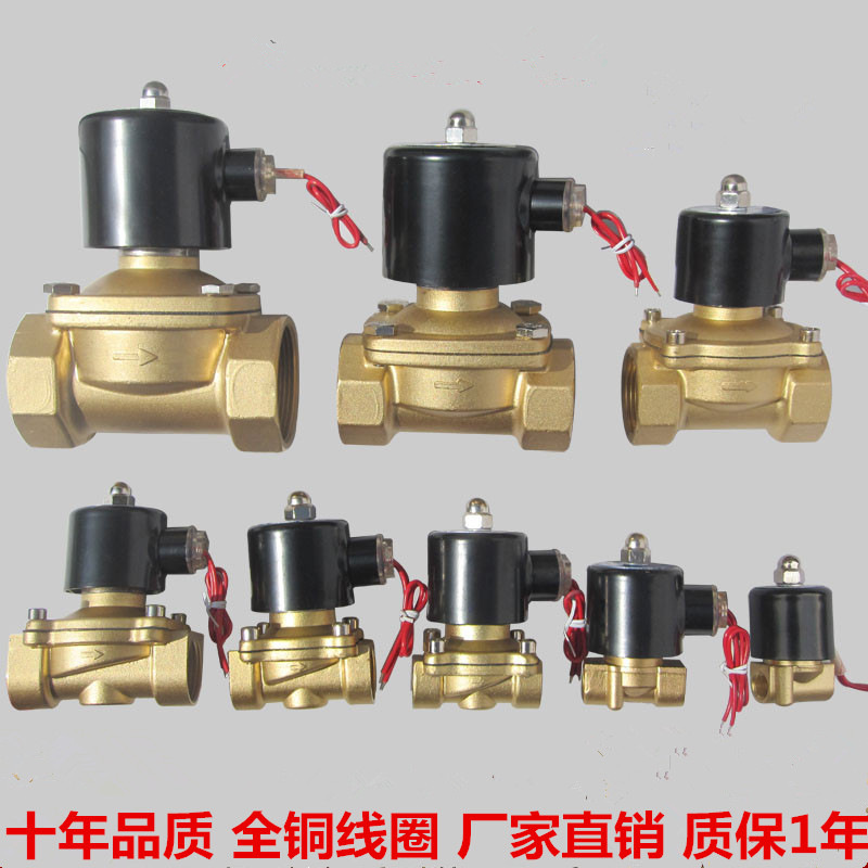 全铜常闭电磁阀水阀AC220V304 All-copper normally-closed electromagnetic valve water valve AC 220V 304